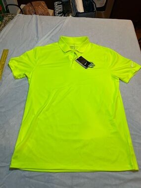 Nike LPG Bright Yellow Performance Polo shirt size medium